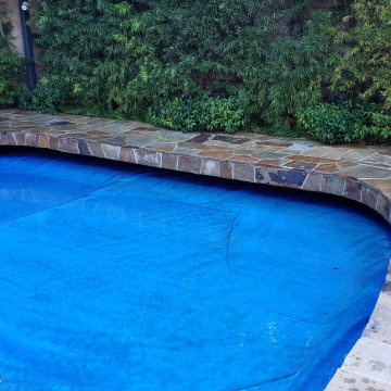 Automatic Pool Cover on Freeform swimming pool