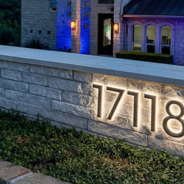 Modern Backlit LED House Numbers