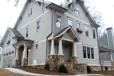 Example of an arts and crafts exterior home design in Atlanta