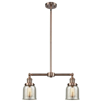 Innovations 2-LT Small Bell 21" Chandelier - Antique Copper