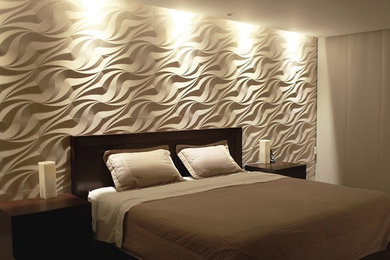 Trendy bedroom photo in Los Angeles