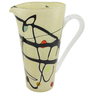 GlassOfVenice Murano Glass Picasso Drinking Set - Pitcher with Six Tumblers