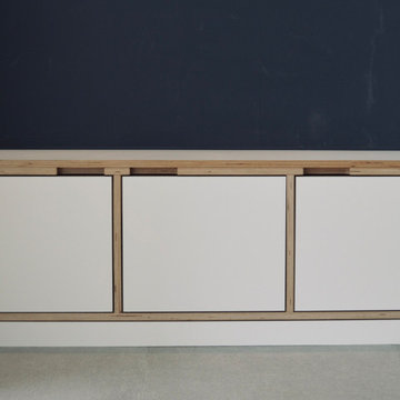 Formica and Birch Plywood Cabinetry