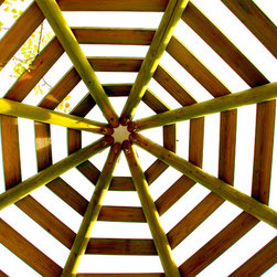 Hexagonal Slatted Roof Gazebo - Products