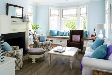 Family room - contemporary family room idea in DC Metro
