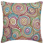 The HomeCentric - Multi Decorative Pillow Cover, Multi Colored 16"x16" Silk, Multi Color Strands - Multi Color Strands is an exclusive 100% handmade decorative pillow cover designed and created with intrinsic detailing. A perfect item to decorate your living room, bedroom, office, couch, chair, sofa or bed. The real color may not be the exactly same as showing in the pictures due to the color difference of monitors. This listing is for Single Pillow Cover only and does not include Pillow or Inserts.