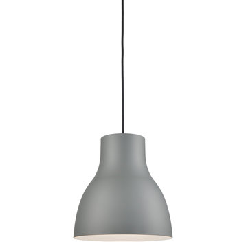 Cradle Single Lamp Pendant, Gray, 13"Dx14"H