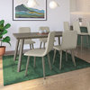 Amisco Horton 60" Dining Table, Greyish-Brown Tfl / Grey Metal