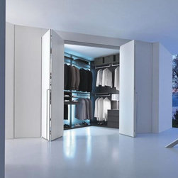 BFD-07 WengeWhite Obscure Glass Single Bi-Fold Door - Interior Doors