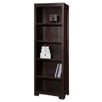 Hekman 79185 CEO 28" Wood Bookcase With 3 Adjustable Shelves, Mocha