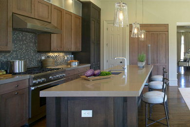 Example of a minimalist kitchen design in Philadelphia