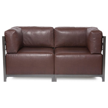 Avanti Axis 2 Piece Sectional, Titanium Frame, Pecan