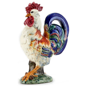 Rooster of Fortune: Alberto Large Ceramic ''Rooster of Fortune''
