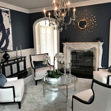 Blue and White Contemporary Conversational Seating -- Dina Pristouris