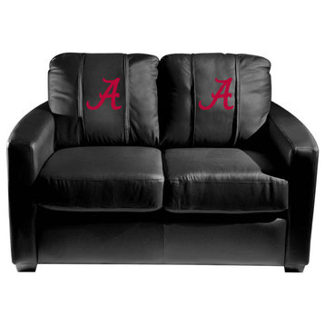 Alabama Crimson Tide Red A Stationary Loveseat Commercial Grade Fabric