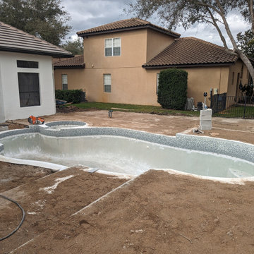 Pool Waterline Tile Install