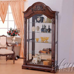 Acme Furniture - Deton Transitional Cherry Finish Curio - 90054 - Buffets And Sideboards
