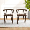 Belle Mid-Century Modern Solid Wood Dining Chair, Set of 2