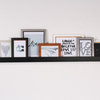 Levie Wooden Picture Ledge Wall Shelf, Black 42