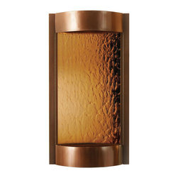 Contempo Solare Bronze Mirror and Dark Copper Wall Fountain - Indoor Fountains