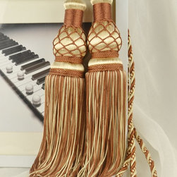 10 Colors QYM46 Polyester Curtain Tassel Tie Backs in Brown Color - Window Treatment Accessories