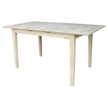 International Concepts Unfinished Rectangular Shaker Dining Table