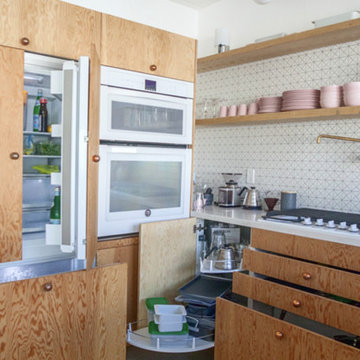 Alexander Home Kitchen: A Classic White Triangle Tile Backsplash