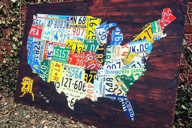 License Plate Map of the USA XL