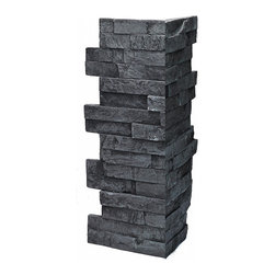 146-MESA STACKED SLATE CORNER 24"H X 6"W X 1"D - Wall Panels