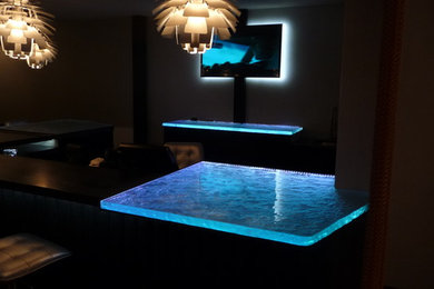 Inspired LED Color Changing RGB Illuminated Glass Counter Tops and TV Backlight