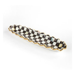 Courtly Check Hors d'oeuvre Tray | MacKenzie-Childs - Serving Dishes And Platters