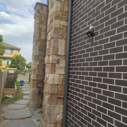 Colonial Ranch Australian Sandstone Wall Cladding Project - Landscaping Stones and Pavers