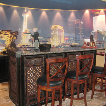 Rooms - Home Bars - With Antique Chinese Design Elements