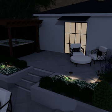Neutral Estate Pool, Pavillion, Fireplace, Spa, Pickleball, and Garden