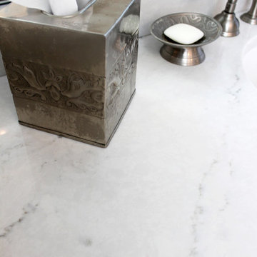 Quartz Countertops on Existing Cabinets in Masterbath ~ Akron, OH
