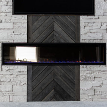 Linear gas fireplace