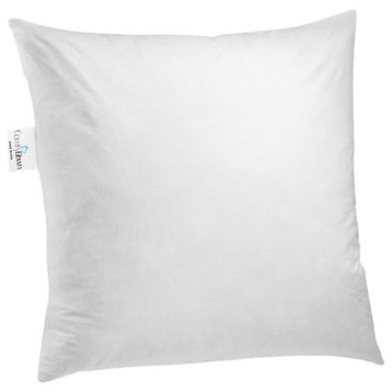 ComfyDown 95% Feather 5% Down Square Decorative Pillow Insert, 17"x17"