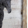 Hold Your Horses Wooden Wall Art With Brown Frame
