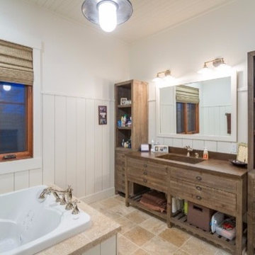 Master Bath with Restoration Hardware Cabinets