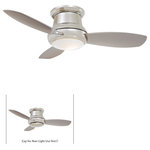 Minka Aire - Minka Aire Concept II LED Flush Mount Ceiling Fan With Remote Control, Polished Nickel, 44" - Features