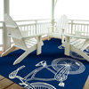Kaleen Sea Isle Handmade Indoor/Outdoor Area Rug Navy polypropylene, 7'6"x9'
