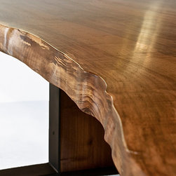 English Walnut Live Edge Detail - Dining Tables