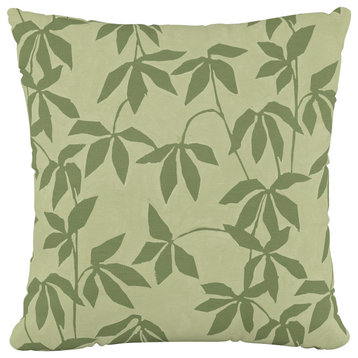18" Decorative Pillow, Lyanna Floral Sage Tonal