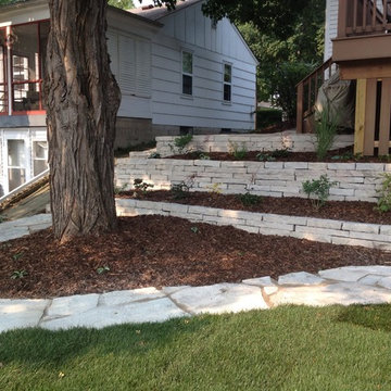 Natural Stone Walls, Walks, and Patio