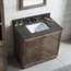 Legion Furniture Single Sink Vanity, Rustic Brown, 36"