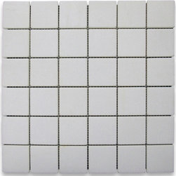 Stone Center Online - Thassos White 2 x 2 Square Mosaic Tile Tumbled - Marble from Greece - Mosaic Tile