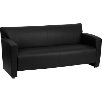 Hercules Majesty Series Leather Sofa, Black, 68.50"x30"x31.25"