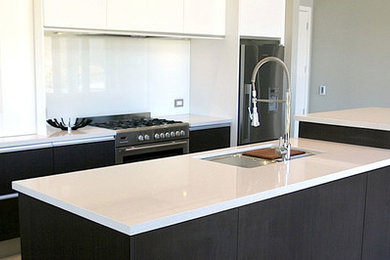 Example of a trendy kitchen design in Denver