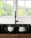 Karran 33" Top Mount Double Bowl 50/50 Quartz Kitchen Sink, Black With Faucet
