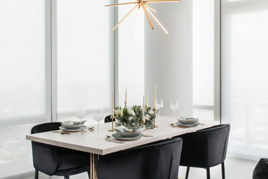 Dining room - contemporary dining room idea in Chicago